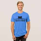 Katzen sind Liberale Tri-Blend Shirt (Vorderseite voll)