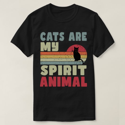 Katzen sind mein geistiger tierischer T - Shirt (Design vorne)
