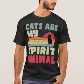 Katzen sind mein geistiger tierischer T - Shirt (Vorderseite)