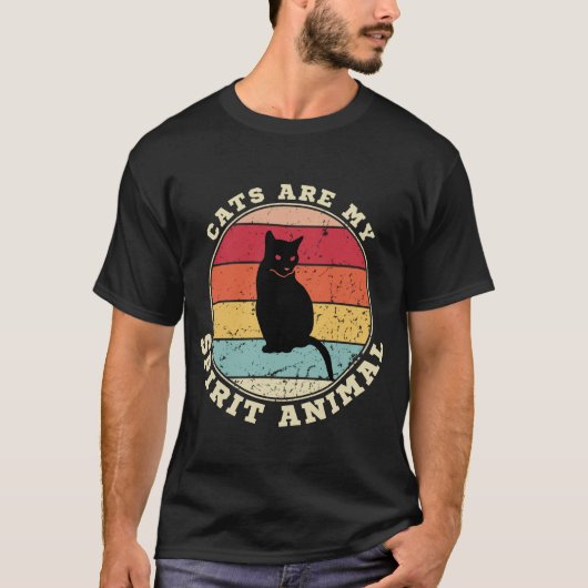 Katzen sind mein geistiger tierischer T - Shirt (Vorderseite)