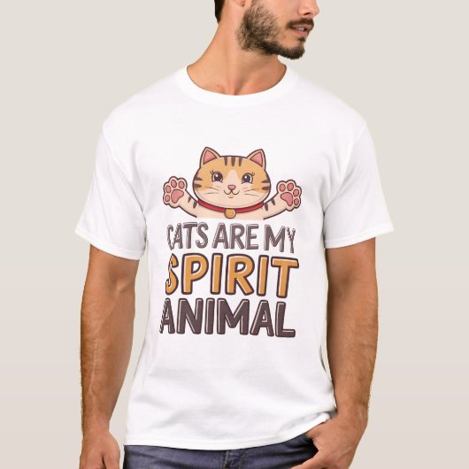 Katzen sind mein Geiststier T-Shirt (Vorderseite)