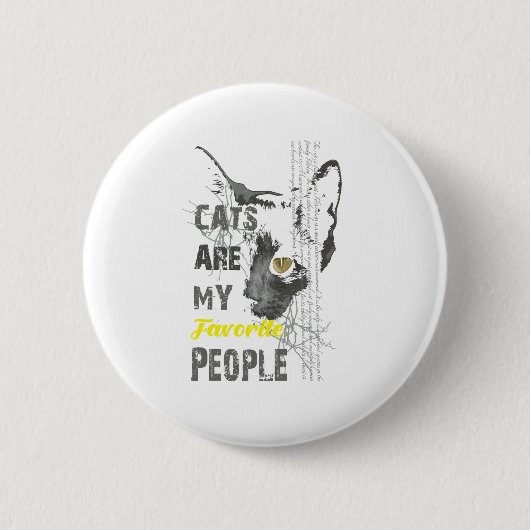 Katzen sind mein Liebling Button (Vorderseite)