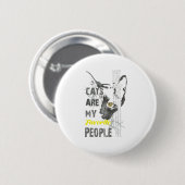 Katzen sind mein Liebling Button (Vorne & Hinten)