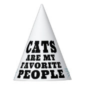 Katzen sind mein liebstes Zitat Türkis Stencil. Partyhütchen (Vorderseite)