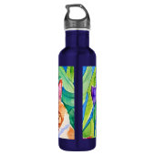 Katzen sind mein Stamm | Orangefarbene Katzen und Edelstahlflasche (Rückseite)