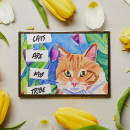 Katzen sind mein Stamm | Orangefarbene Katzen und Poster