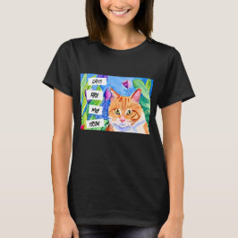 Katzen sind mein Stamm | Orangefarbene Katzen und T-Shirt
