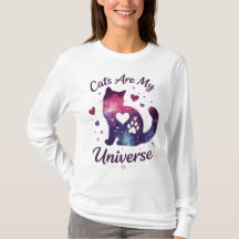 Katzen Sind Mein Universum Galaxy Sweatshirt