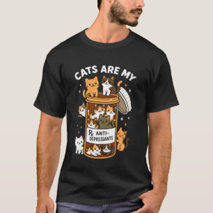 Katzen sind meine Antidepressiva Psychische Gesun T-Shirt