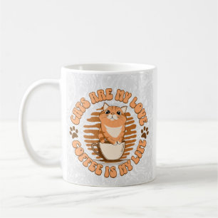 Katzen sind meine Liebe und Kaffee ist mein Leben Kaffeetasse