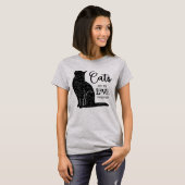 Katzen sind meine Liebessprache T-Shirt (Vorne ganz)