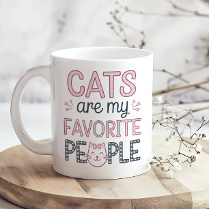 "Katzen sind meine Lieblingsmenschen" Funny Cat Ma Kaffeetasse