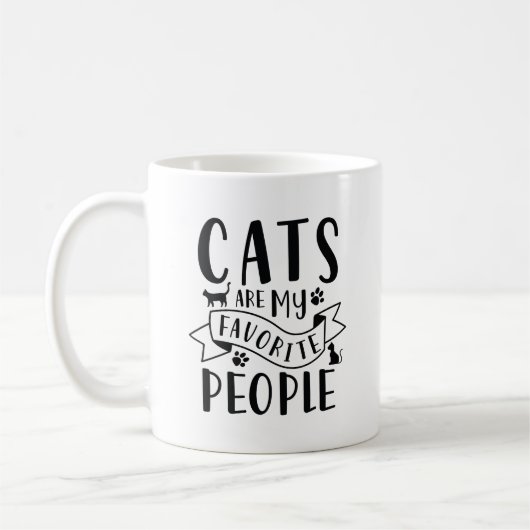 Katzen sind meine Lieblingsmenschen Kaffeetasse (Links)