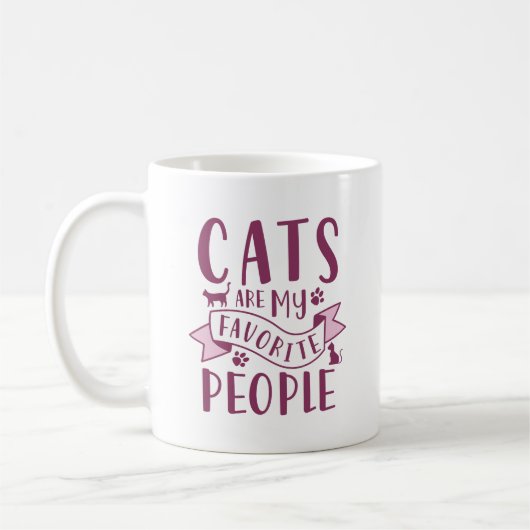 Katzen sind meine Lieblingsmenschen Kaffeetasse (Links)