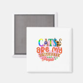 Katzen sind meine Lieblingsmenschen Magnet (Vorderseite/Rückseite)