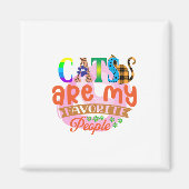Katzen sind meine Lieblingsmenschen Magnet (Vorne)