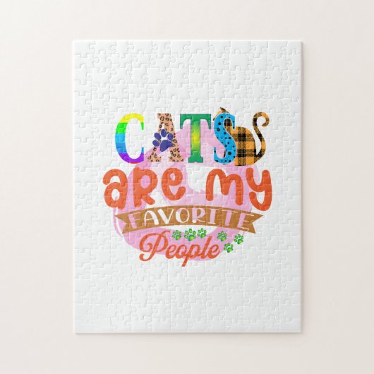 Katzen sind meine Lieblingsmenschen Puzzle (Vertikal)