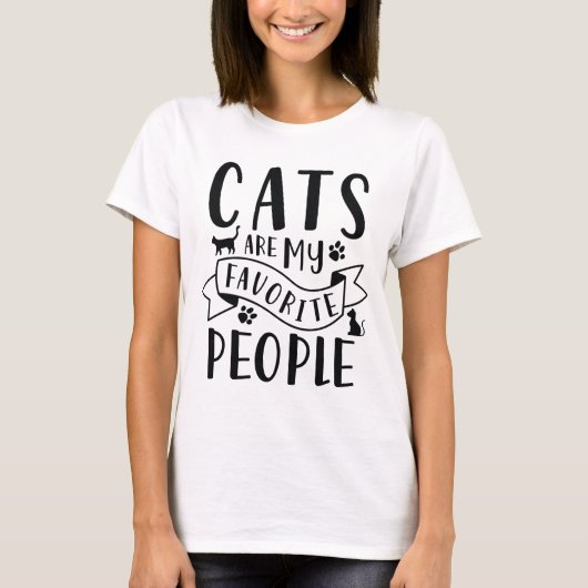 Katzen sind meine Lieblingsmenschen T-Shirt (Vorderseite)