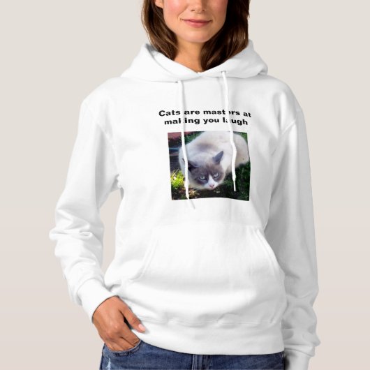 Katzen sind Meister, die dich zum Lachen bringen Hoodie (Vorderseite)