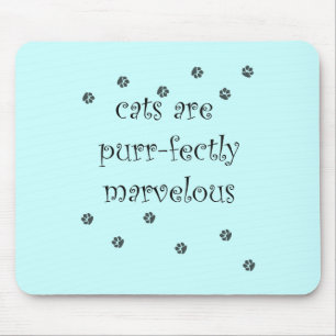 Katzen sind mit Pfotendrucken wirklich wunderschön Mousepad
