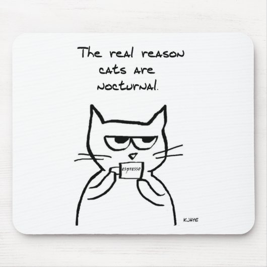 Katzen sind oben die ganze Nacht - lustige Mousepad (Vorne)