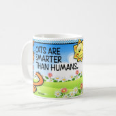 Katzen sind schlauer kaffeetasse (Vorderseite Links)