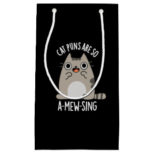 Katzen sind so A-Mäuse Tier Pun Dark BG Kleine Geschenktüte