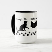 Katzen sind verantwortliche Kaffee-Tassen Tasse (Vorderseite Links)