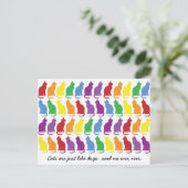 Katzen sind wie Hunde Postkarte (Stehend Vorderseite)