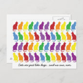 Katzen sind wie Hunde Postkarte (Vorne/Hinten)