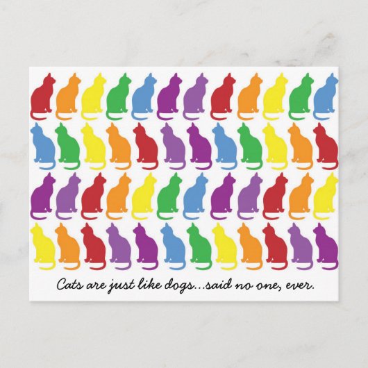 Katzen sind wie Hunde Postkarte (Vorderseite)