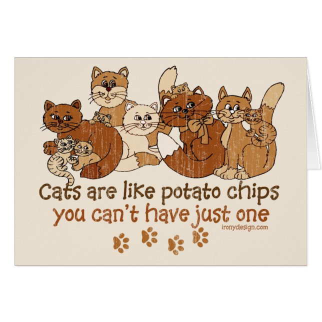 Katzen sind wie Kartoffelchips (Vorderseite (Horizontal))