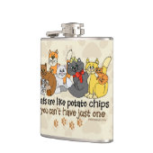 Katzen sind wie Kartoffelchips Flachmann (Links)
