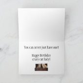 Katzen sind wie Kartoffelchips Funny Birthday Card Karte (Innenseite)