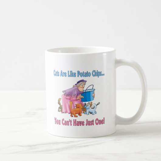 Katzen sind wie Kartoffelchips Kaffeetasse (Rechts)