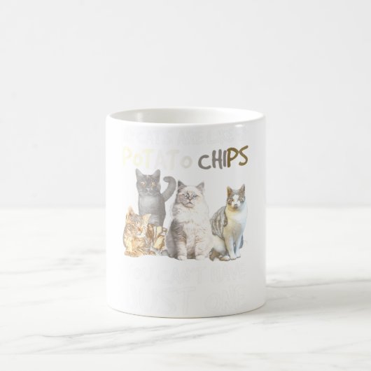 Katzen sind wie Kartoffelchips Kaffeetasse (Mittel)
