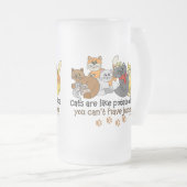 Katzen sind wie Kartoffelchips Mattglas Bierglas (VorderseiteRechts)