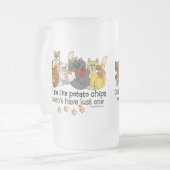 Katzen sind wie Kartoffelchips Mattglas Bierglas (Vorderseite Links)