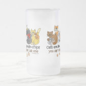 Katzen sind wie Kartoffelchips Mattglas Bierglas (Mittel)
