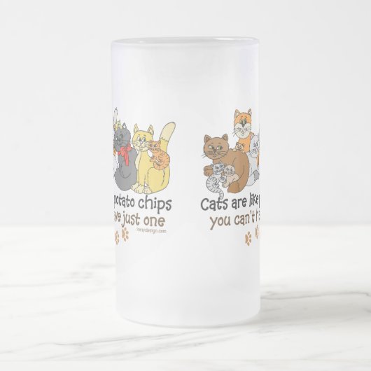 Katzen sind wie Kartoffelchips Mattglas Bierglas (Mittel)