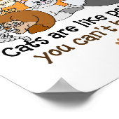 Katzen sind wie Kartoffelchips Poster (Ecke)