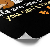 Katzen sind wie Kartoffelchips Poster (Ecke)