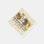 Katzen sind wie Kartoffelchips Serviette (Ecke)