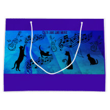 Katzen sind wie Musik: Notenlinien und Gitarren in