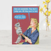 Katzen sind wunderbar karte (Gelbe Blume)