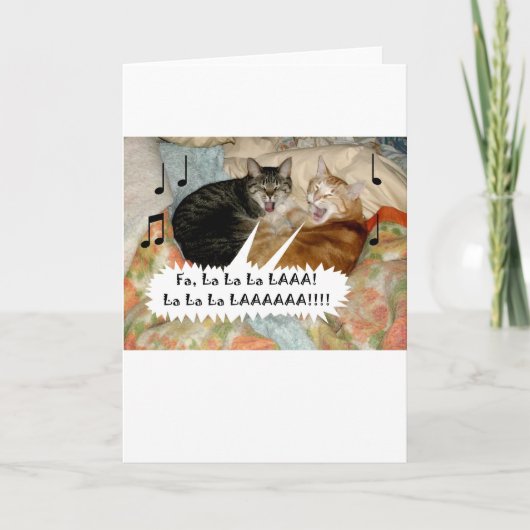 Katzen singen feiertagskarte (Vorderseite)