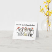 Katzen singen Frohe Weihnachten Karte (Gelbe Blume)