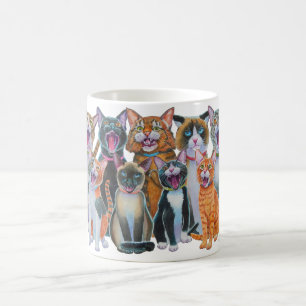 Katzen singen kaffeetasse