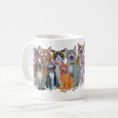 Katzen singen, Katzen herumschleppen um die Tasse (Vorderseite Links)