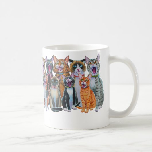 Katzen singen, Katzen herumschleppen um die Tasse (Rechts)